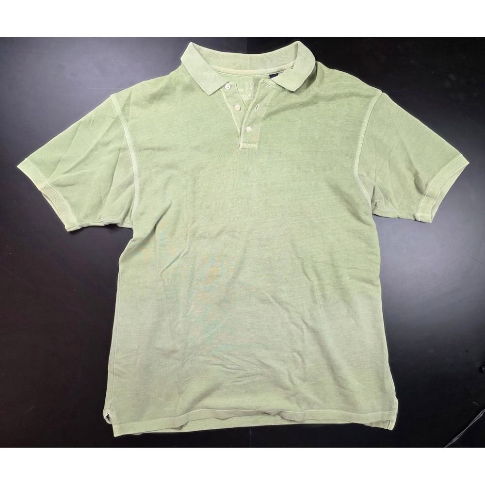 Gap Acid Wash Green Short Sleeve Pique Polo Men's Size Medium
